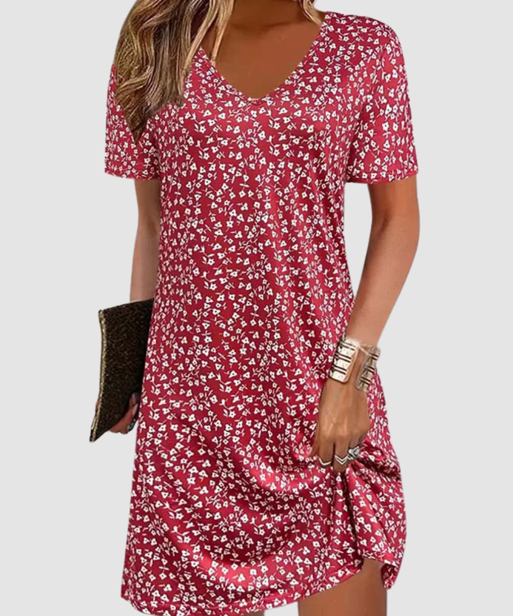 Essenz Hailey Casual Pink Floral Dress