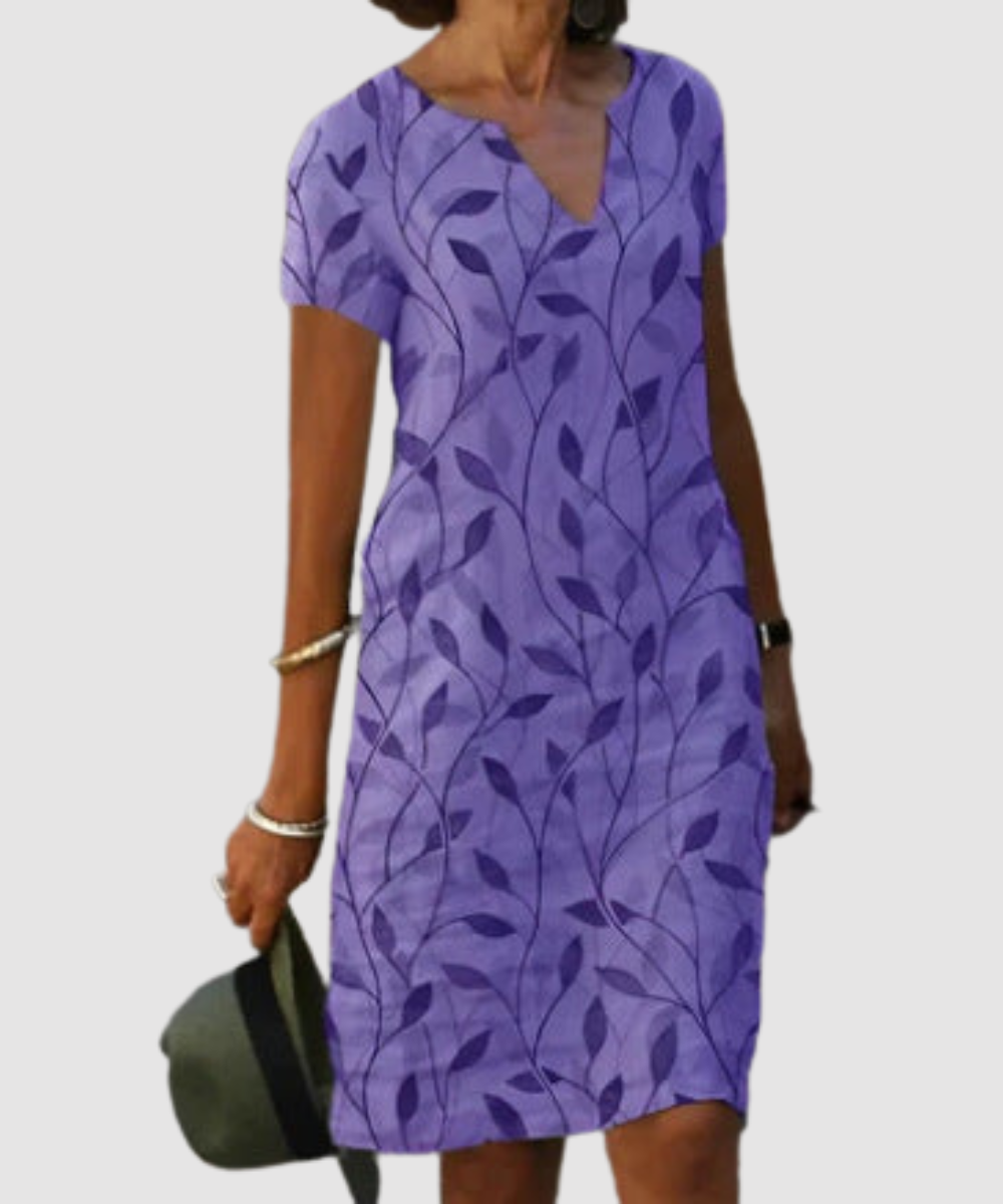 Essenz Josette Refined V-Neck Midi Dress