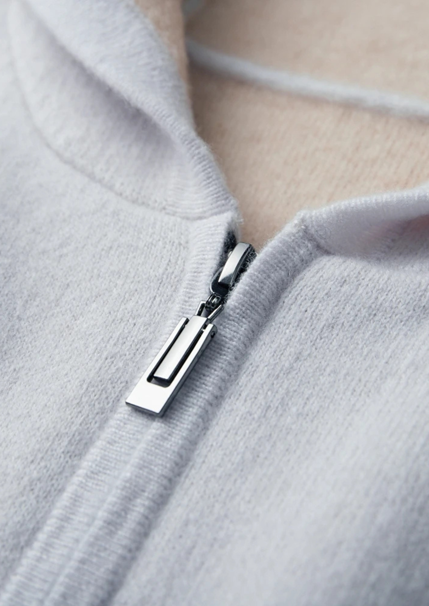 Stratford – Męska kaszmirowa bluza z kapturem i zamkiem