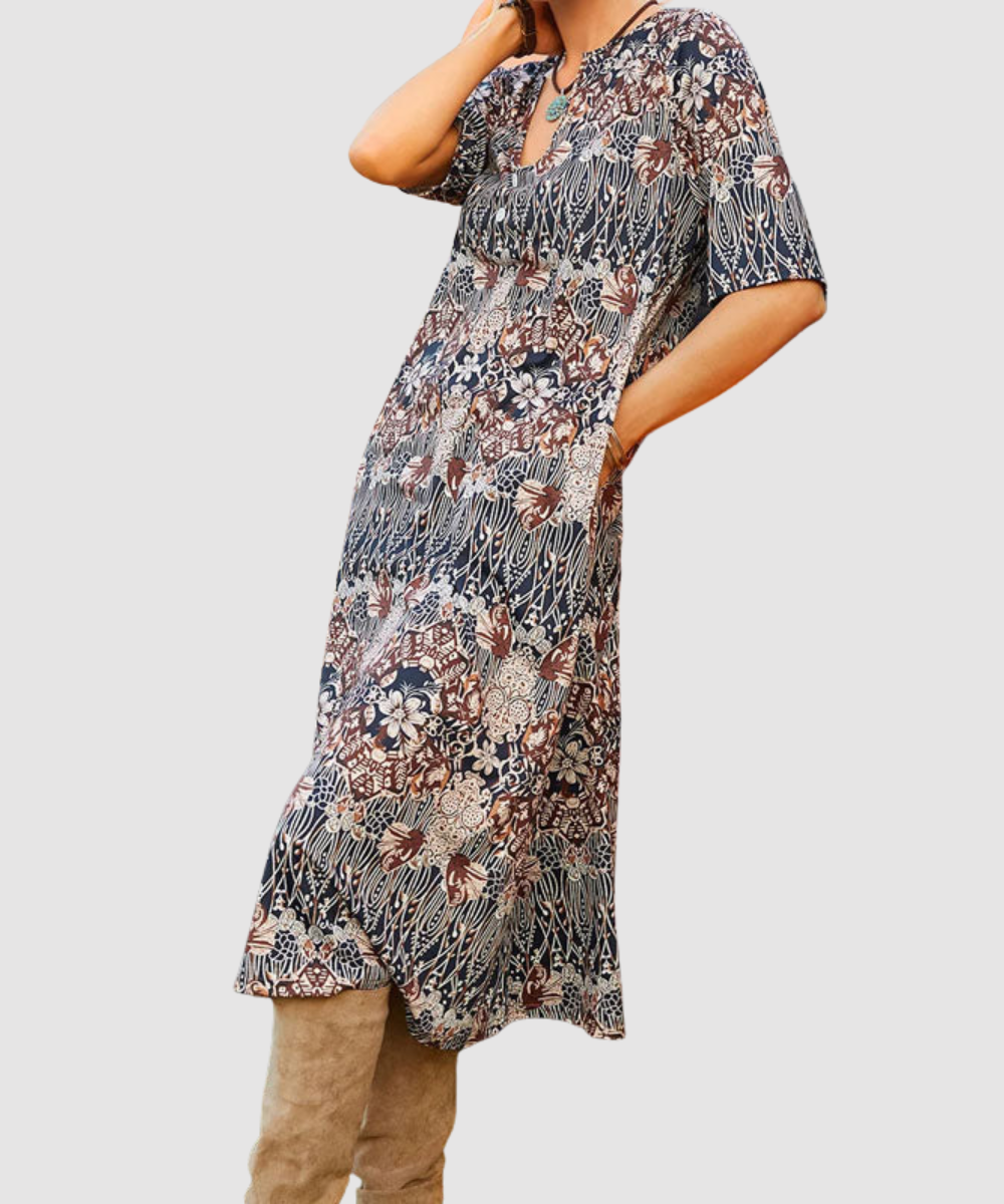 Essenz Ginny Vintage Floral Printed Dress