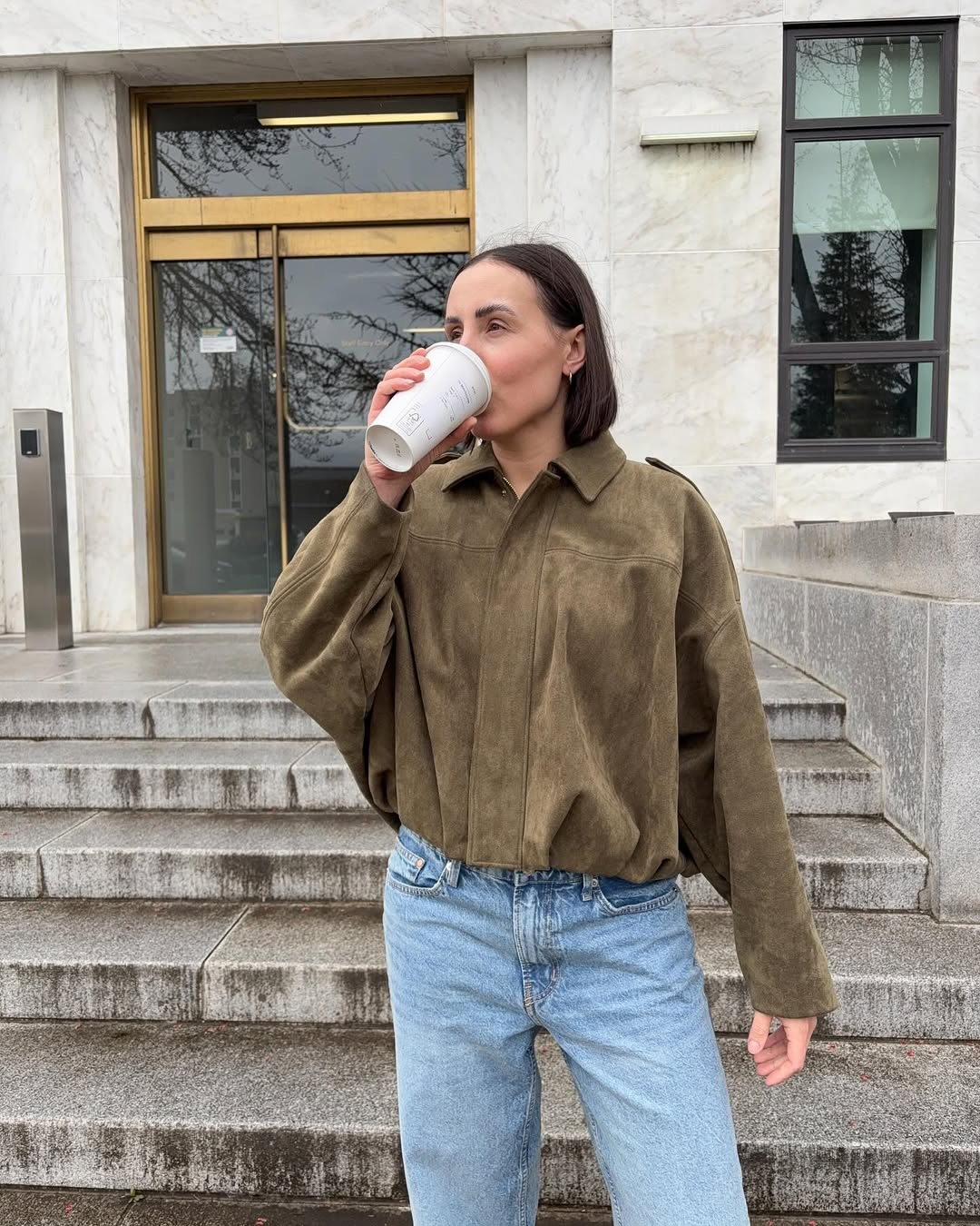 Senna - Wildleder-Optik Bomberjacke