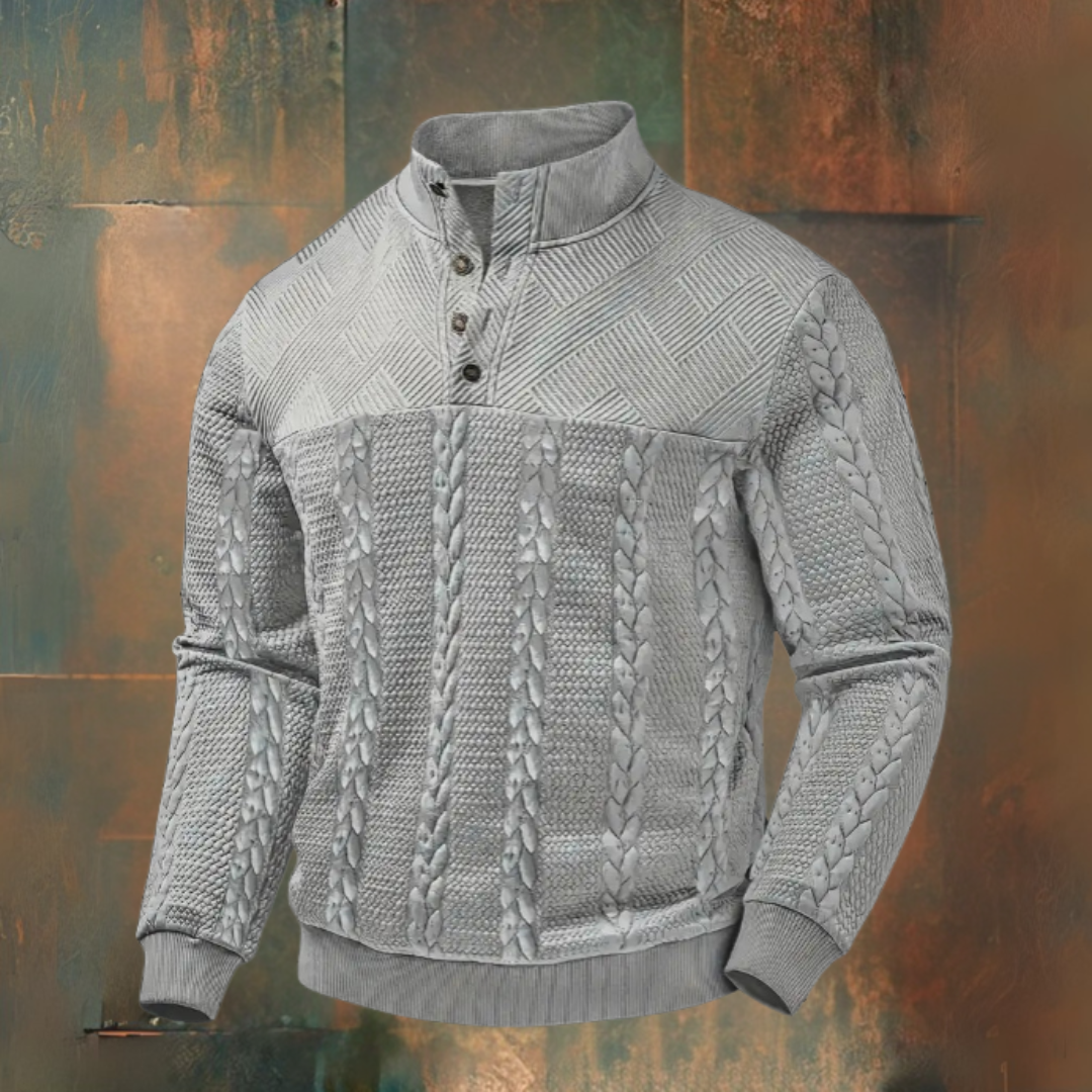 Yellowstone™ | Sweter półgolf z guzikami