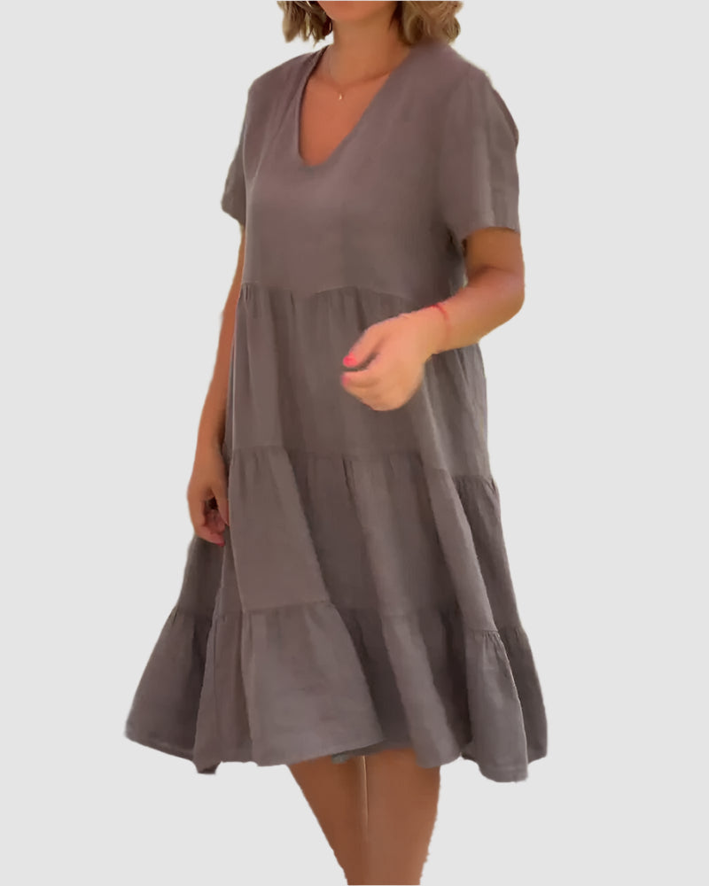 Essenz Elodie Cotton Linen Shift Dress