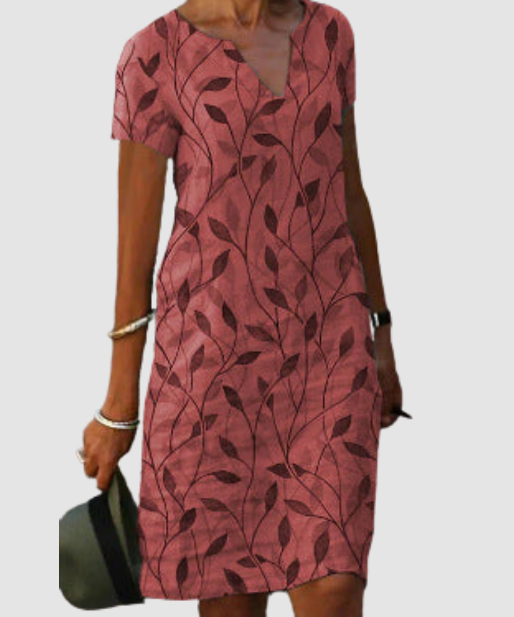 Essenz Josette Refined V-Neck Midi Dress