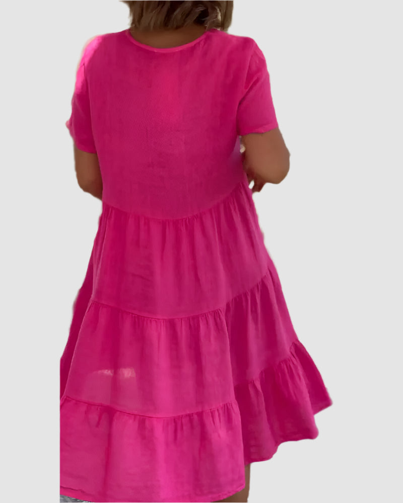 Essenz Elodie Cotton Linen Shift Dress