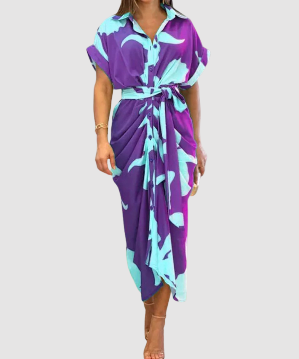 Essenz Amalia Luxe Wrap Maxi Dress