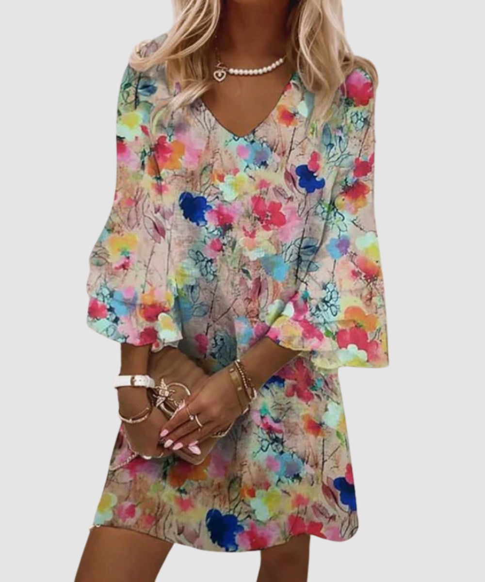 Essenz Elisa Vibrant A-Line Mini Dress