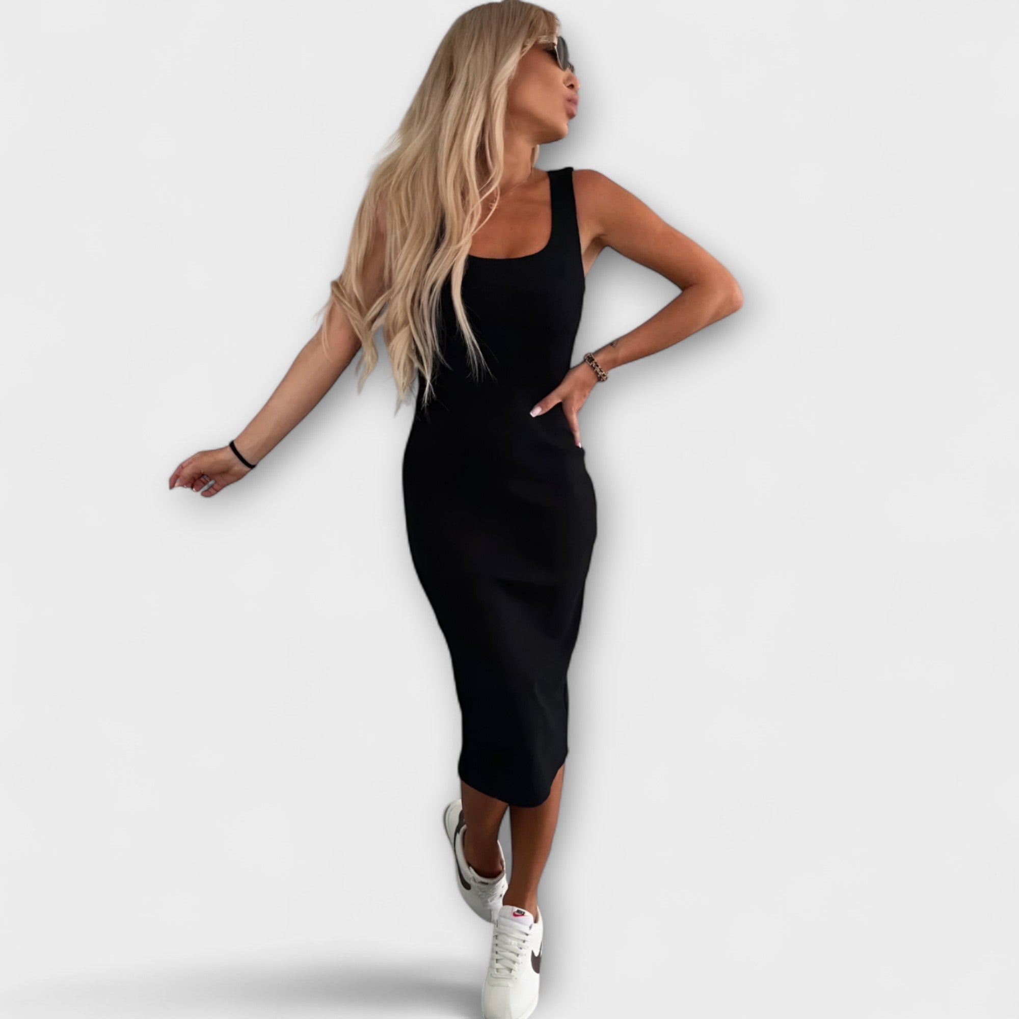 Manon – Wygodna sukienka midi z kardiganem