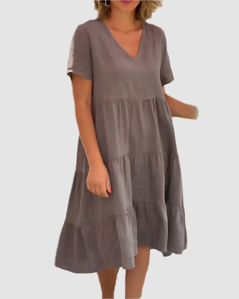 Essenz Elodie Cotton Linen Shift Dress