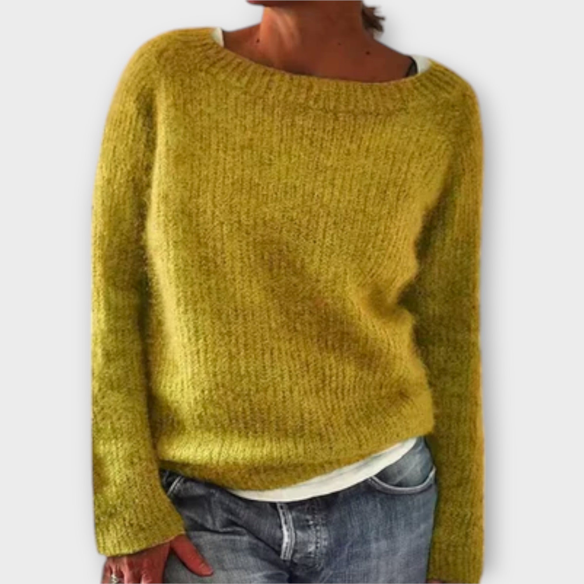 Regine – jednokolorowy sweter damski