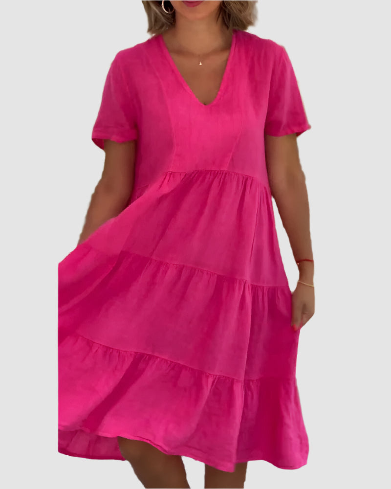 Essenz Elodie Cotton Linen Shift Dress