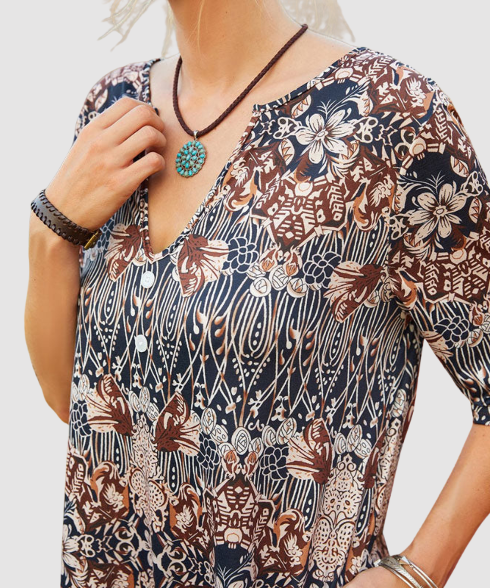 Essenz Ginny Vintage Floral Printed Dress