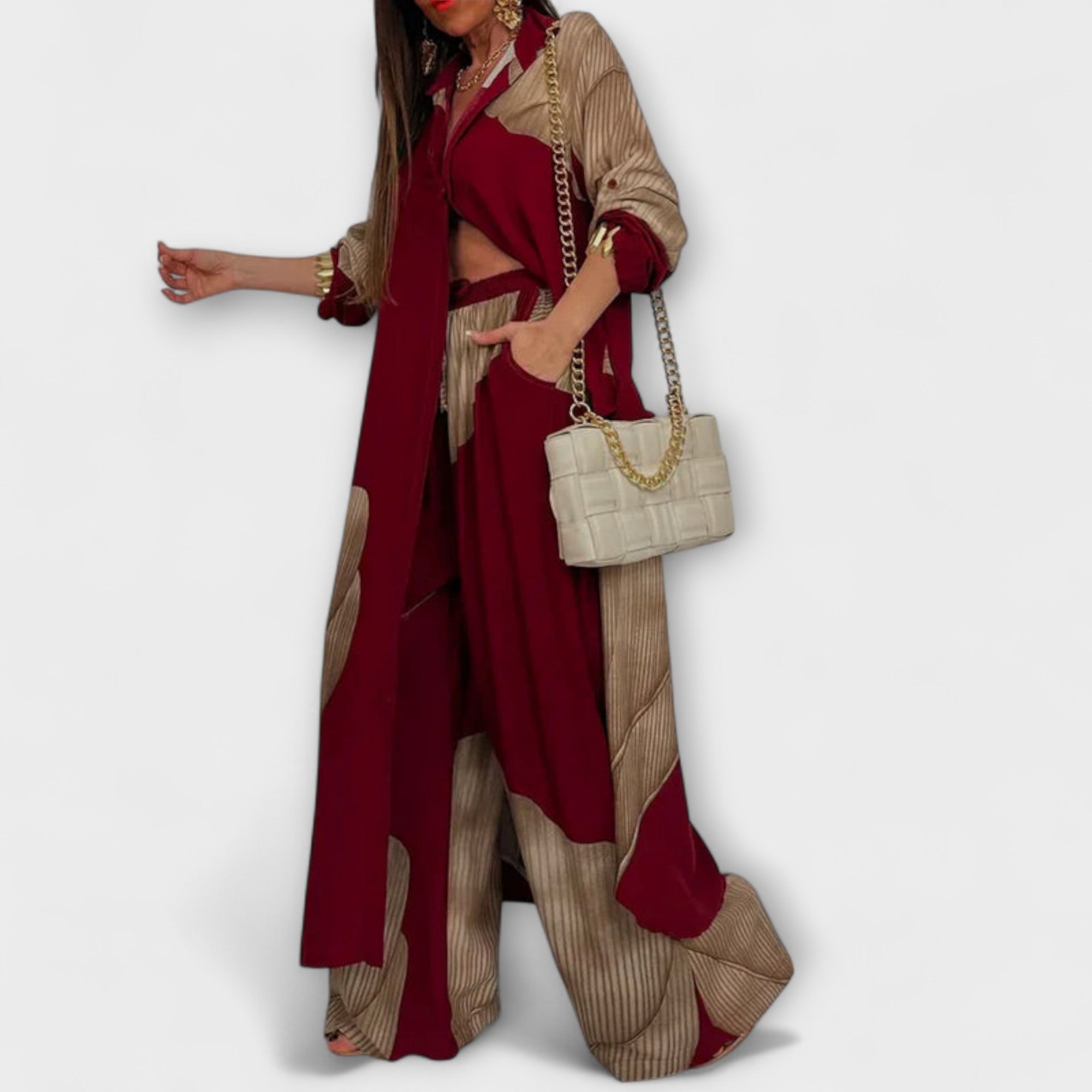 Moriel – Dwuczęściowy komplet z artystycznym nadrukiem