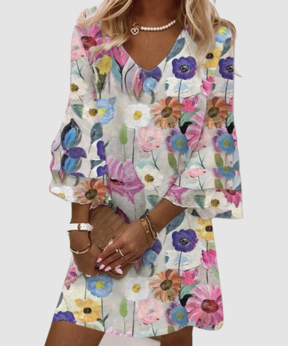 Essenz Elisa Vibrant A-Line Mini Dress