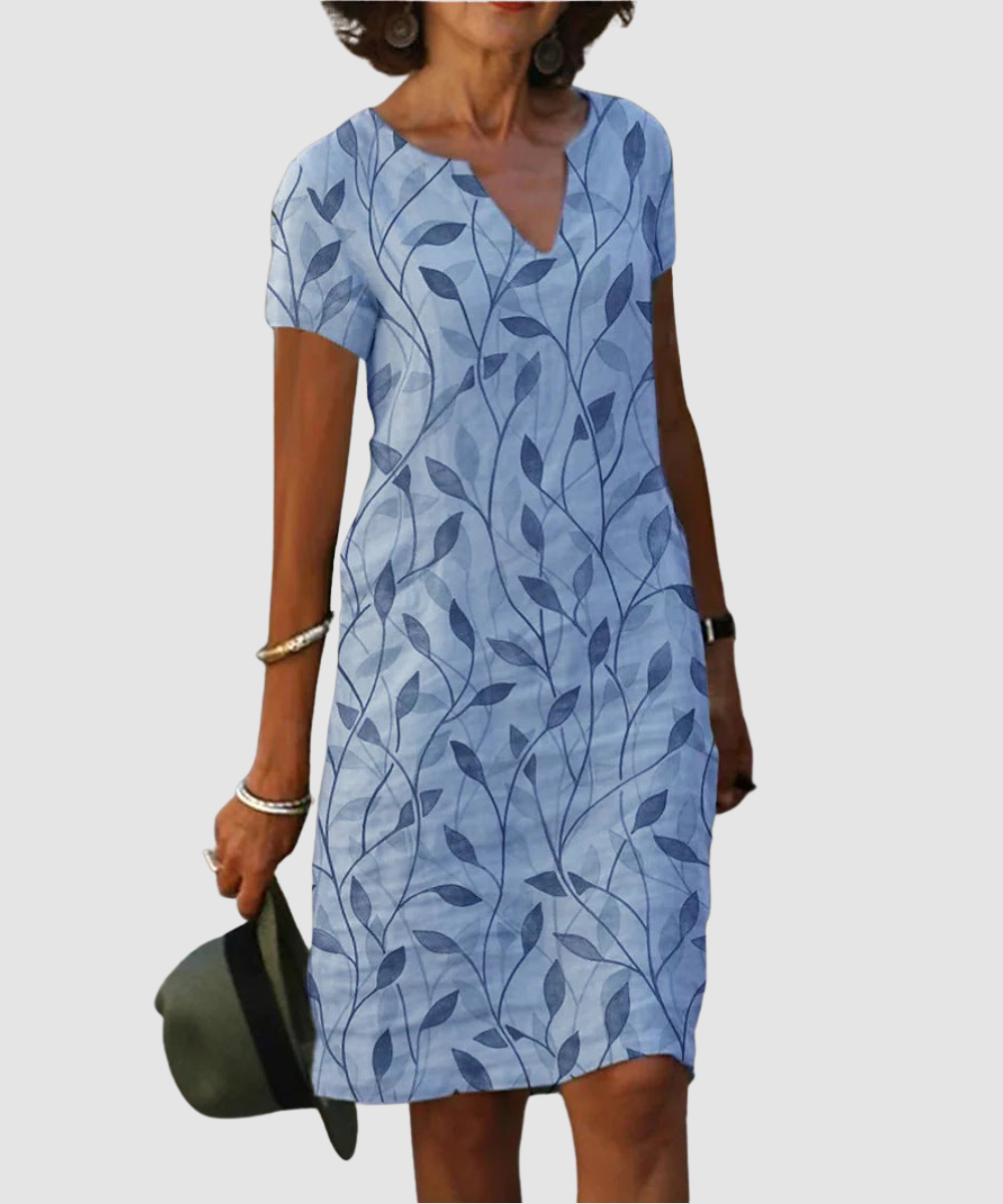 Essenz Josette Refined V-Neck Midi Dress