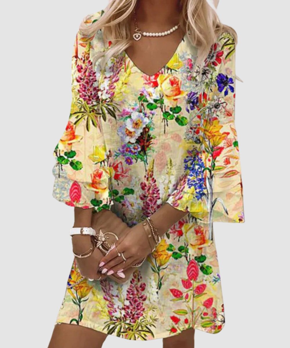 Essenz Elisa Vibrant A-Line Mini Dress