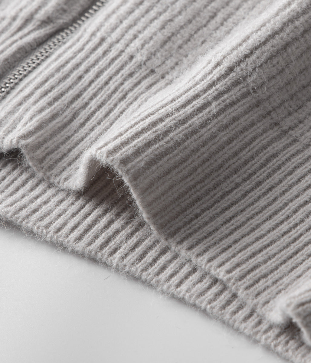 Sorrento – Męski kardigan z wełny z zamkiem