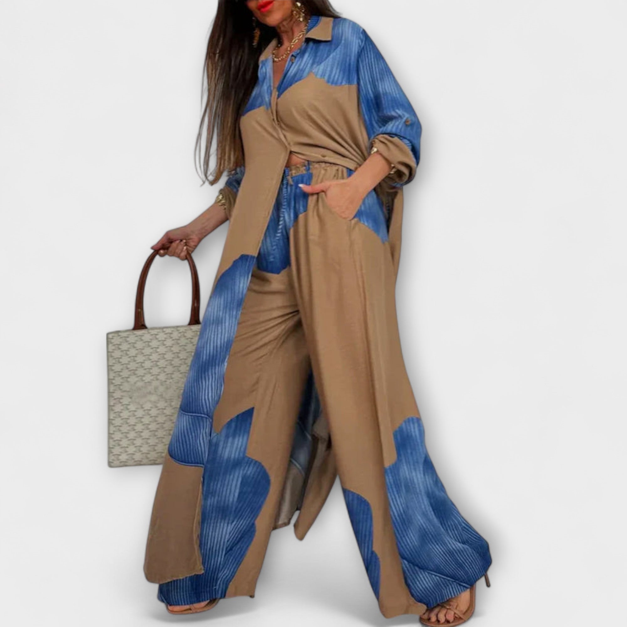 Moriel – Dwuczęściowy komplet z artystycznym nadrukiem