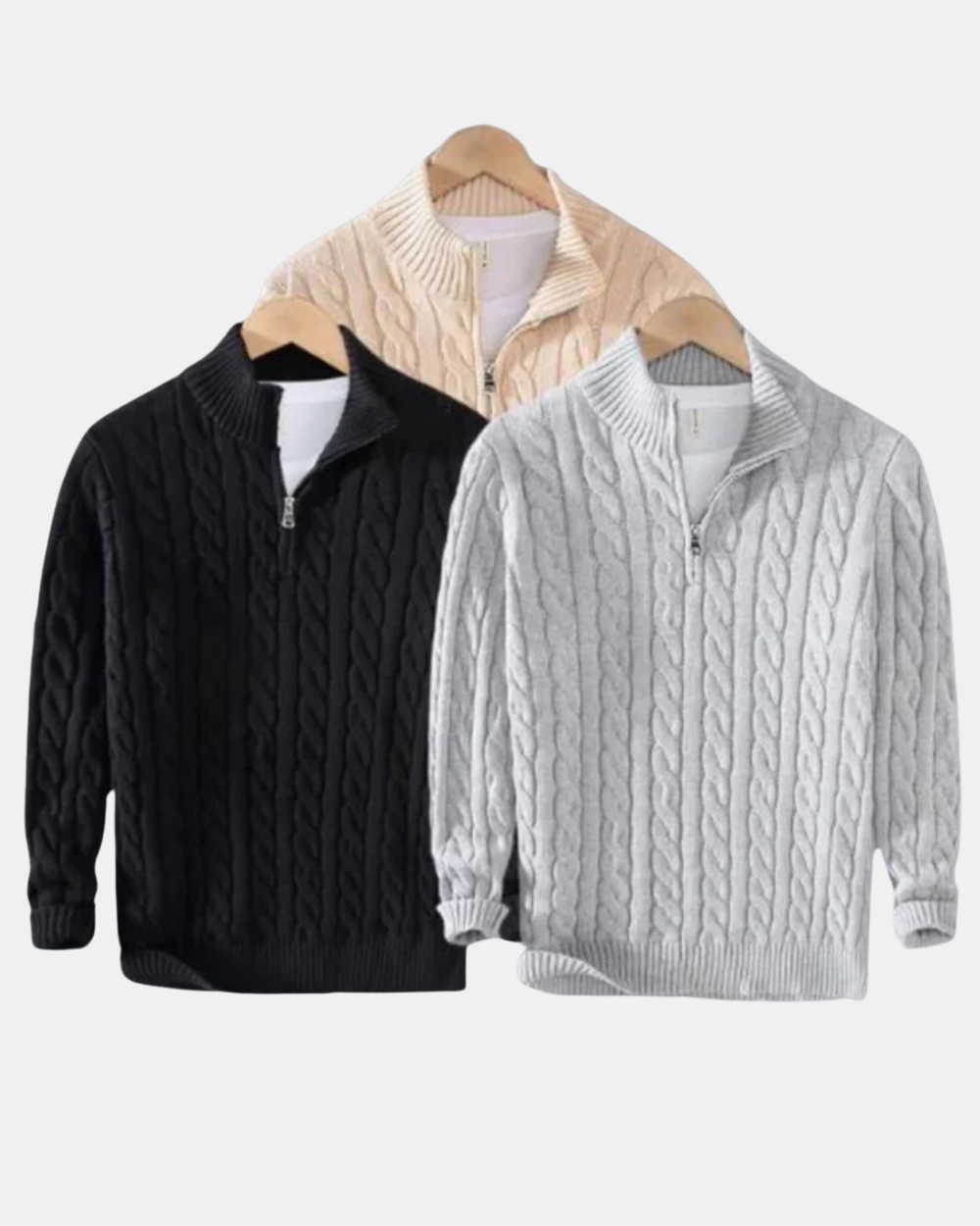 Pietro – Męski sweter z półzamkiem