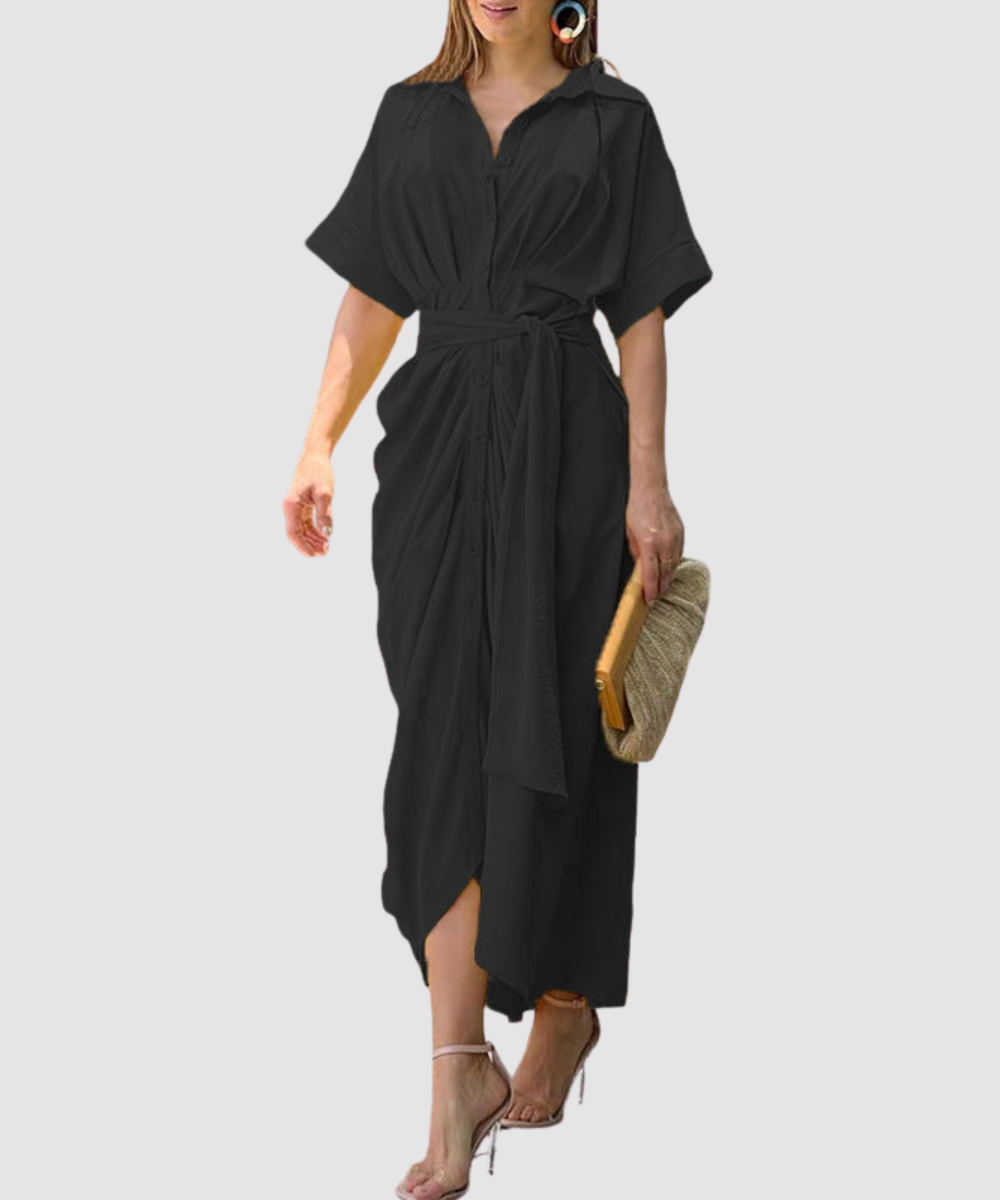 Essenz Amalia Luxe Wrap Maxi Dress