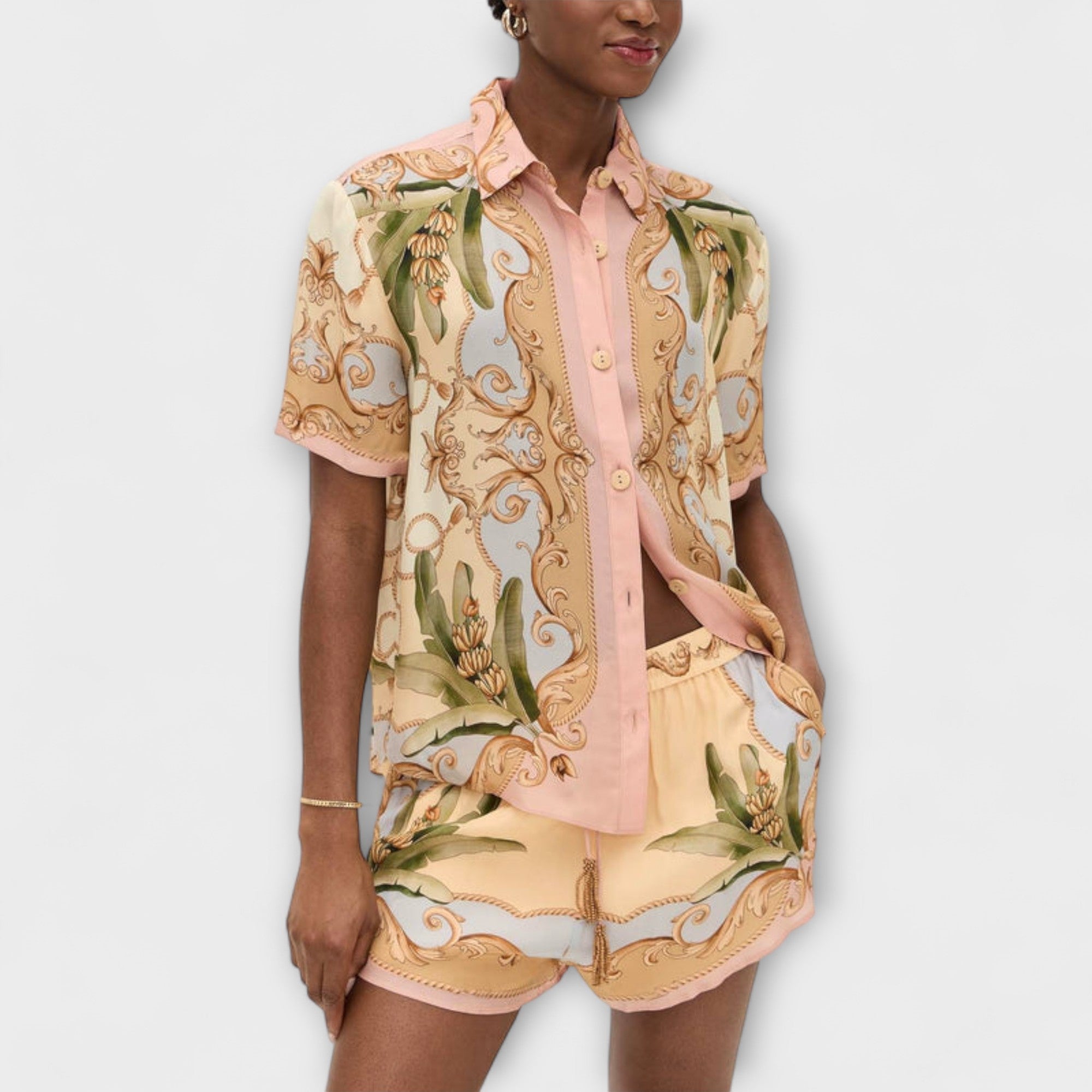 Maren – Zestaw Vintage z Botanicznym Wzorem Kalejdoskopu