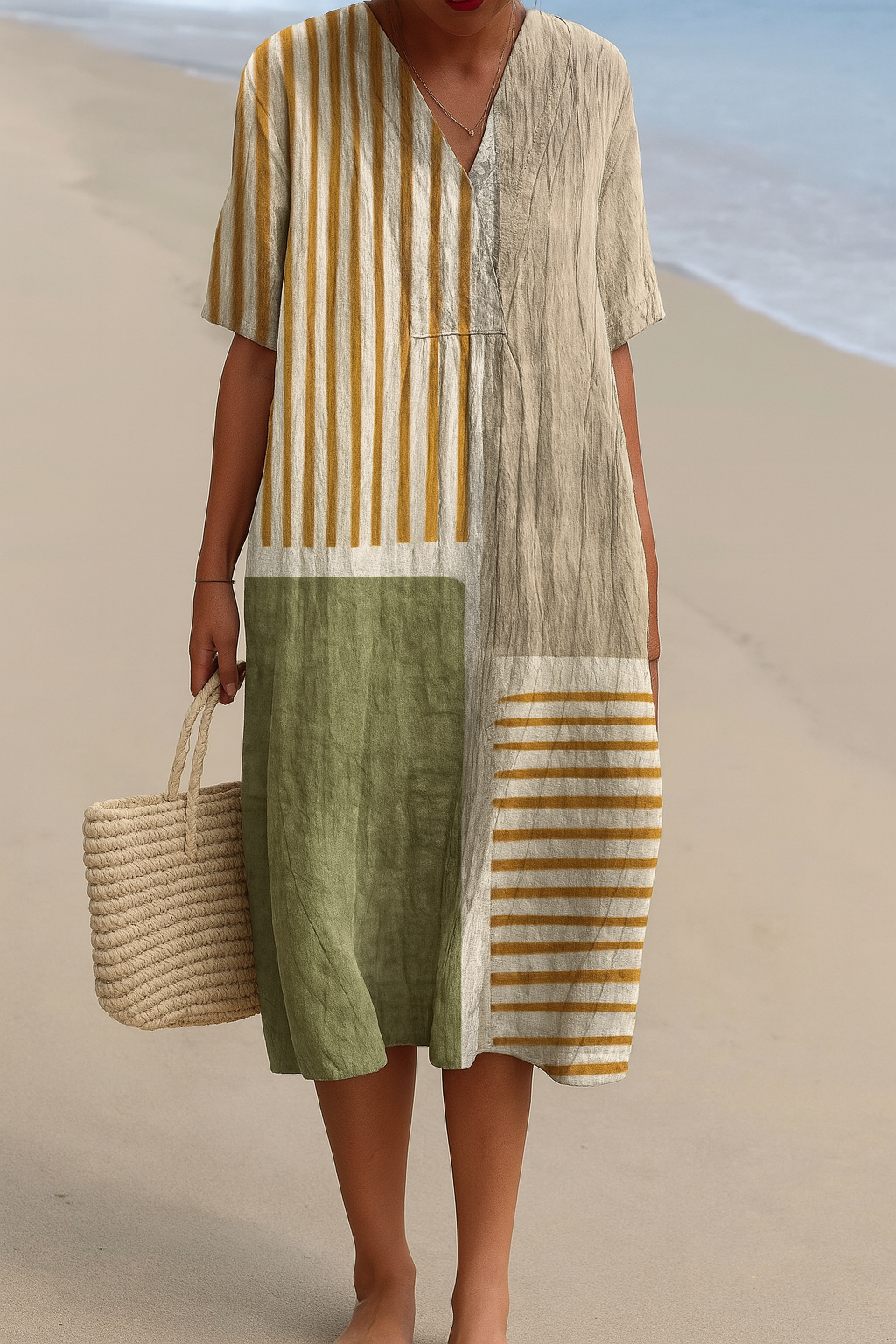 Kunstinspirierte Kleid – Natürliche Schönheit, die Blicke fesselt