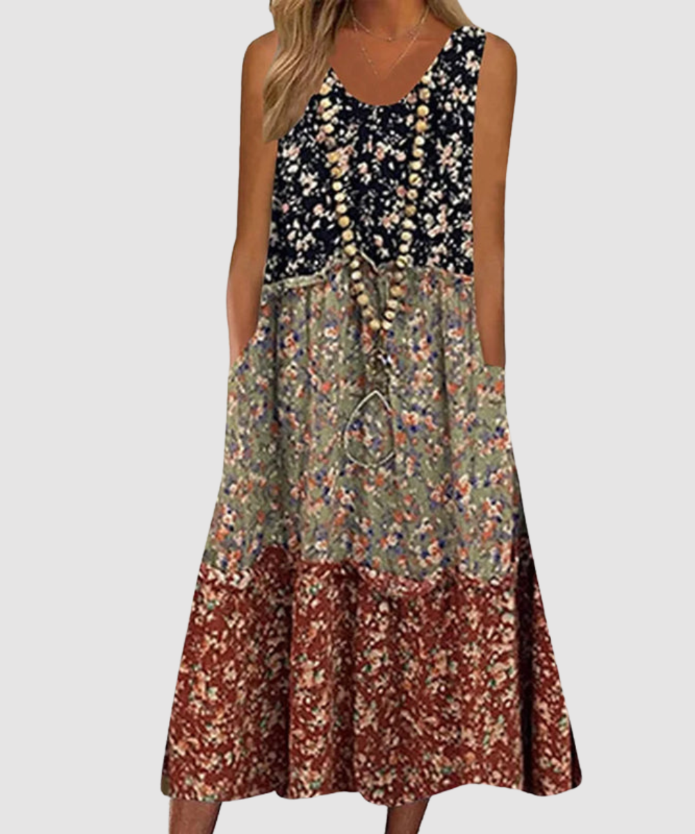Essenz Isabeau Vintage Patchwork Floral Dress