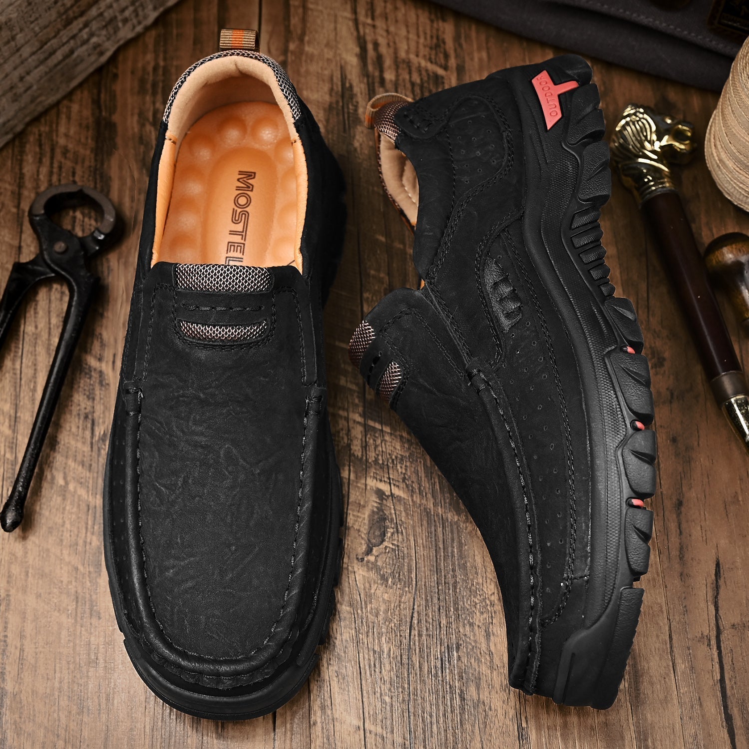 Krzysztof — Skórzane Buty Przejściowe z Ortopedyczną Podeszwą