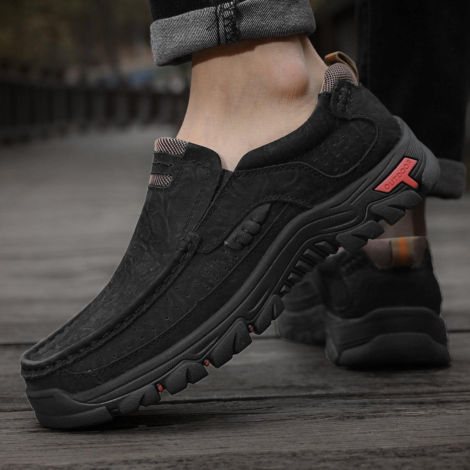 Krzysztof — Skórzane Buty Przejściowe z Ortopedyczną Podeszwą