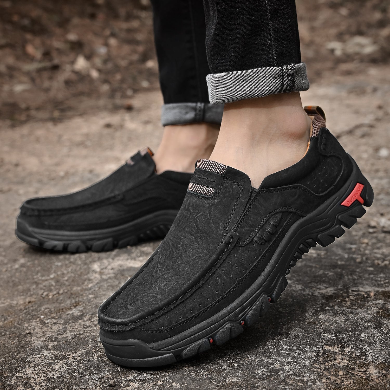 Krzysztof — Skórzane Buty Przejściowe z Ortopedyczną Podeszwą