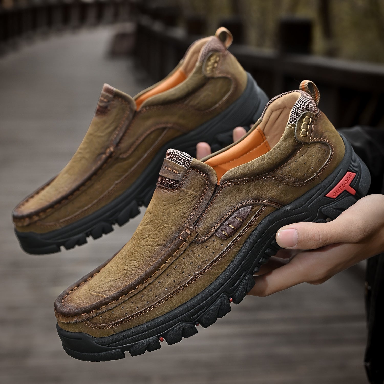 Krzysztof — Skórzane Buty Przejściowe z Ortopedyczną Podeszwą