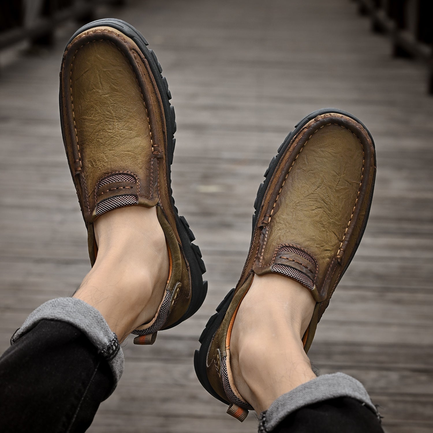 Krzysztof — Skórzane Buty Przejściowe z Ortopedyczną Podeszwą