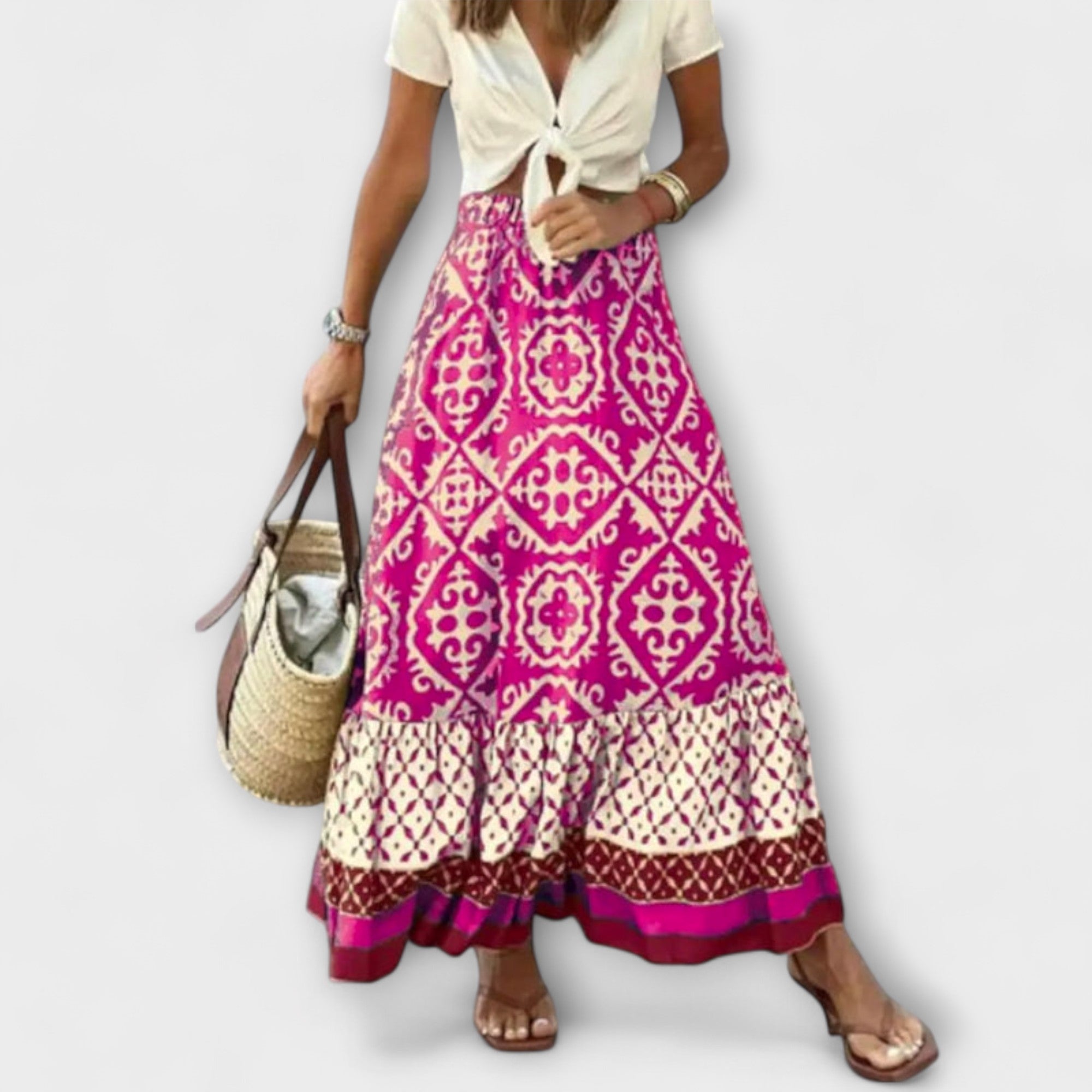 Romy – Hochtaillierter Sommerrock Für Damen