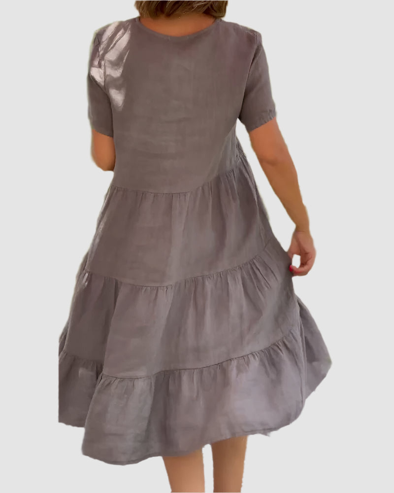 Essenz Elodie Cotton Linen Shift Dress