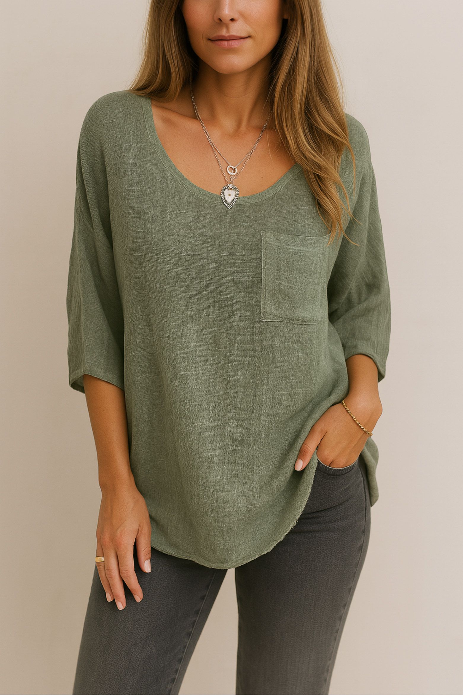 Luna | Lässige Baumwollbluse