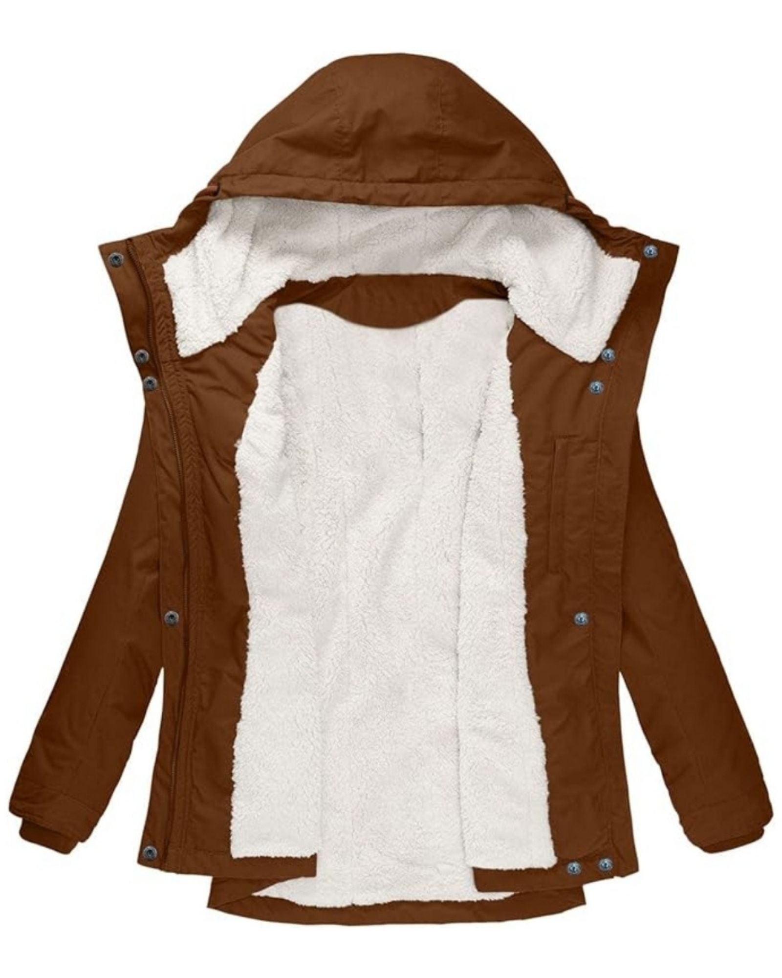 Anna – Jesienna Długa Kurtka Fleece