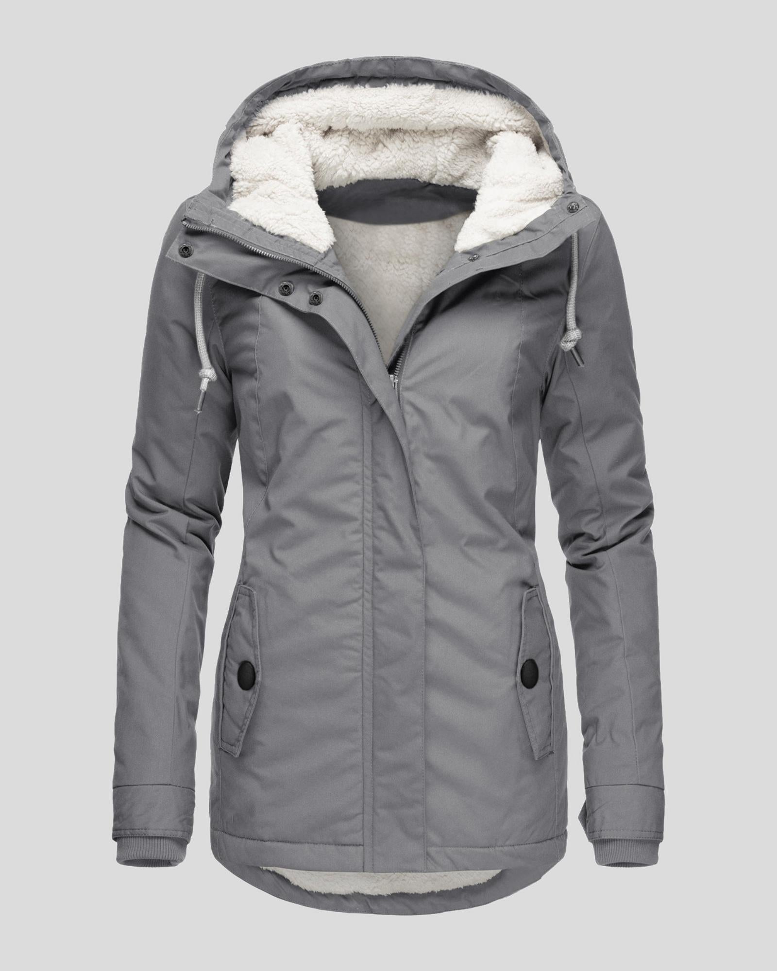 Anna – Jesienna Długa Kurtka Fleece