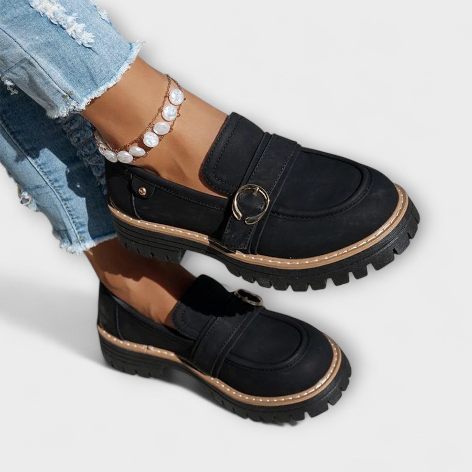 Lora – Casual Loafers z Okrągłym Noskiem