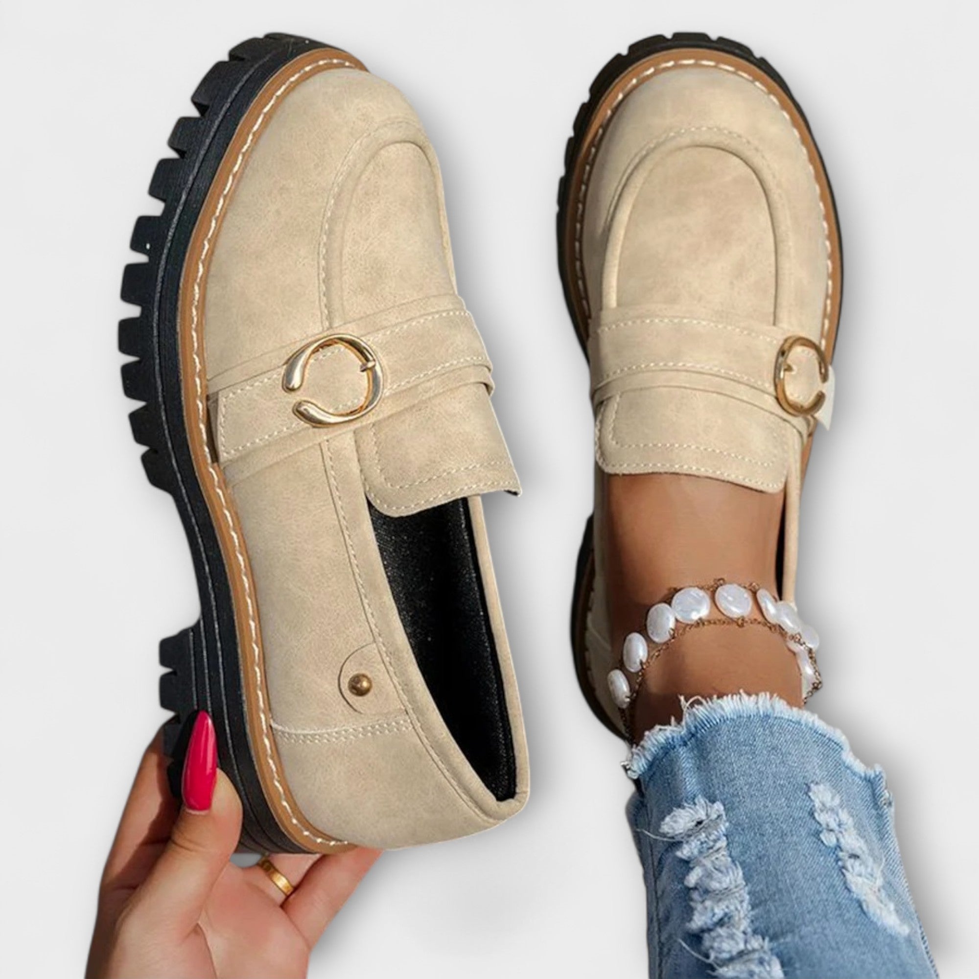 Lora – Casual Loafers z Okrągłym Noskiem