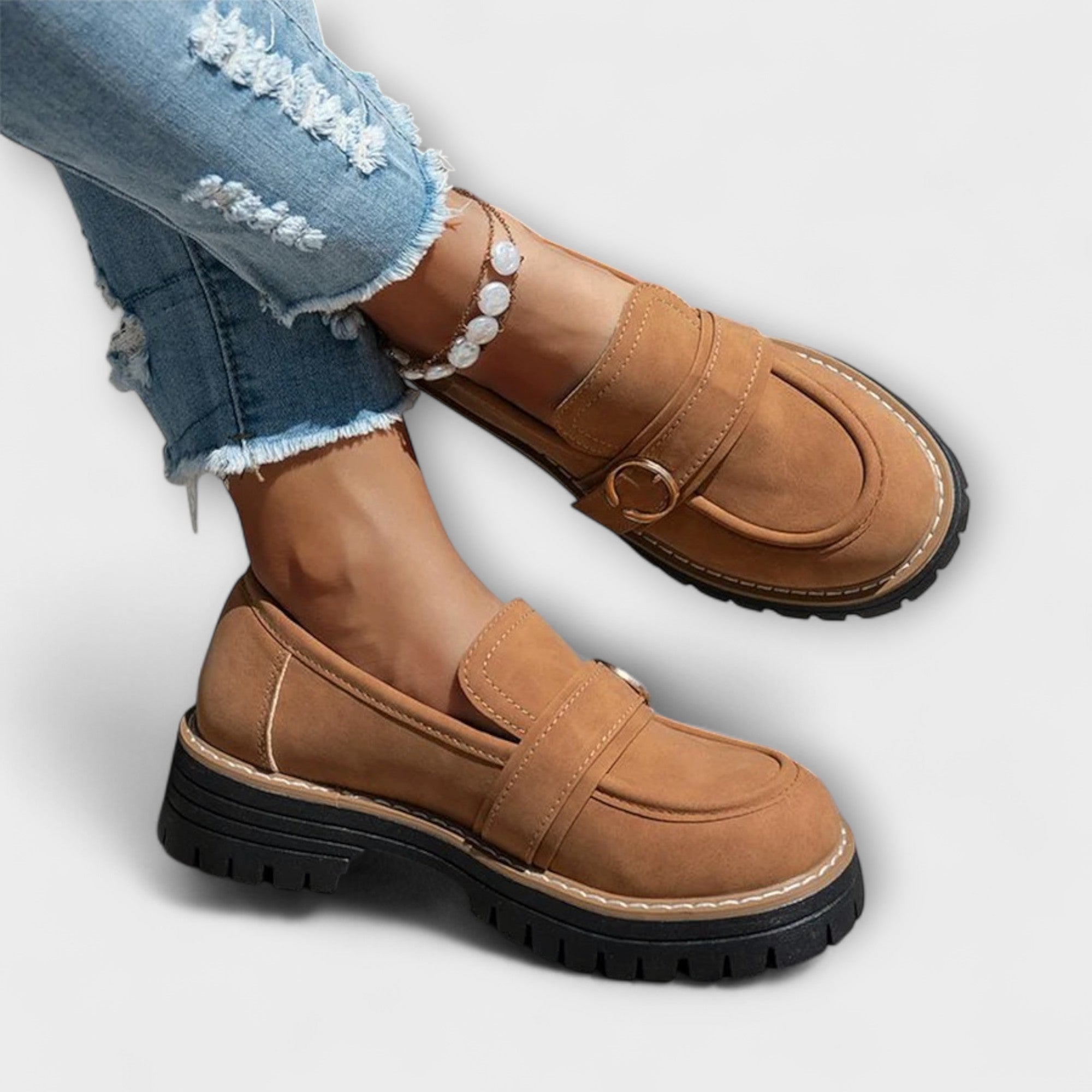 Lora – Casual Loafers z Okrągłym Noskiem