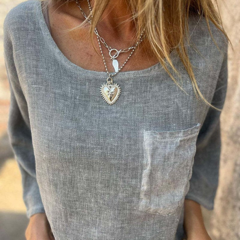 Luna | Lässige Baumwollbluse