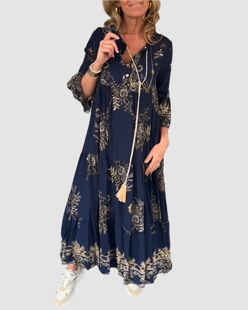 Essenz Solana Casual Vacation Midi Dress