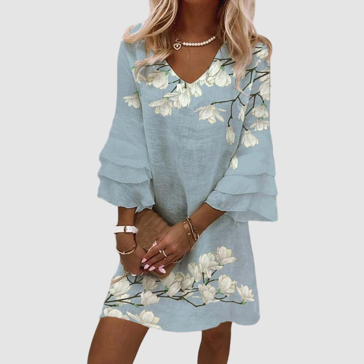 Essenz Jasmine Vibrant A-Line Mini Dress