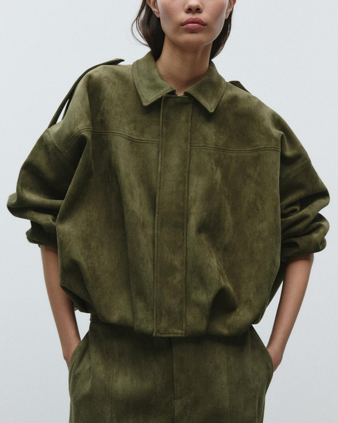 Senna - Wildleder-Optik Bomberjacke