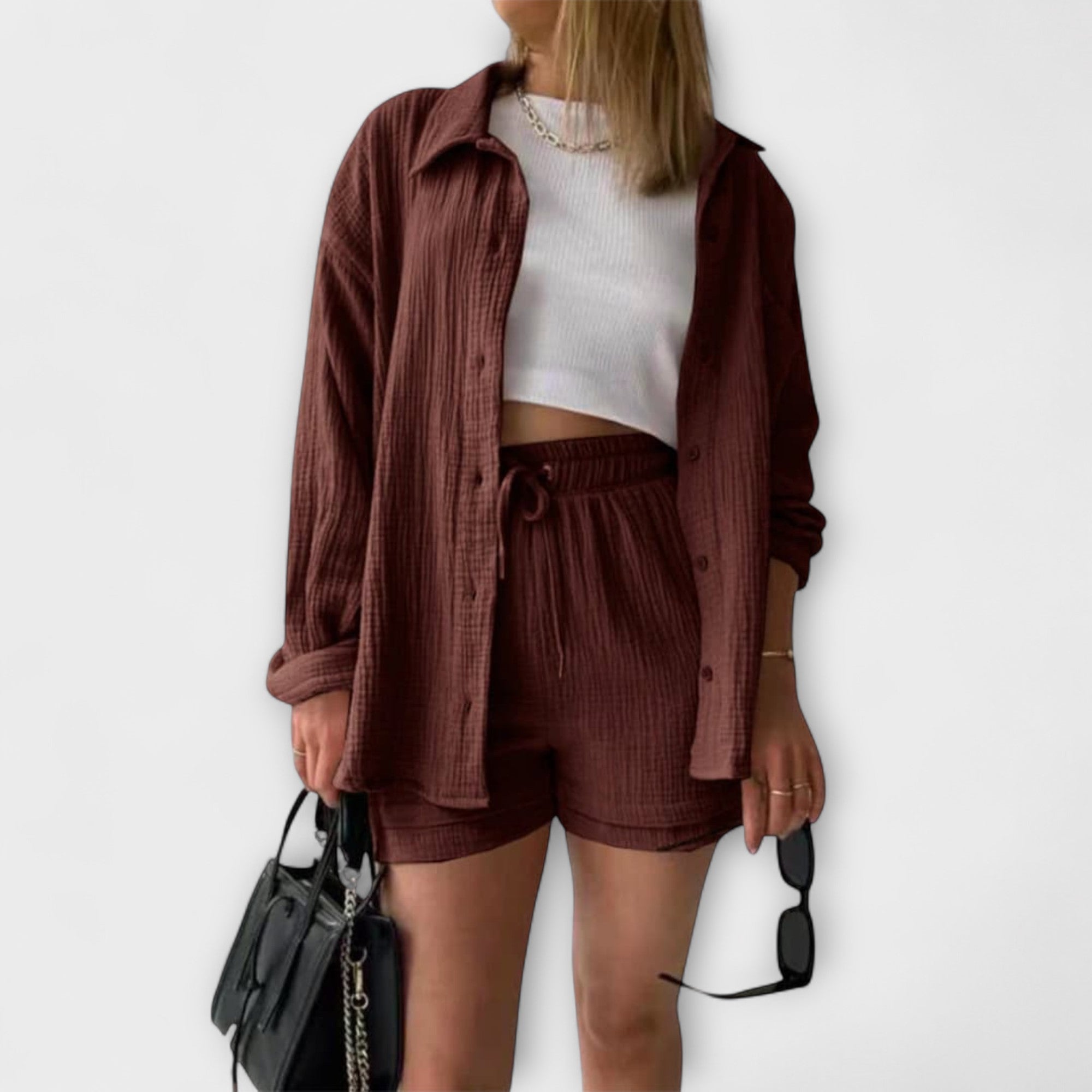 Victoria – Wygodny, dwuczęściowy komplet na ciepłe dni