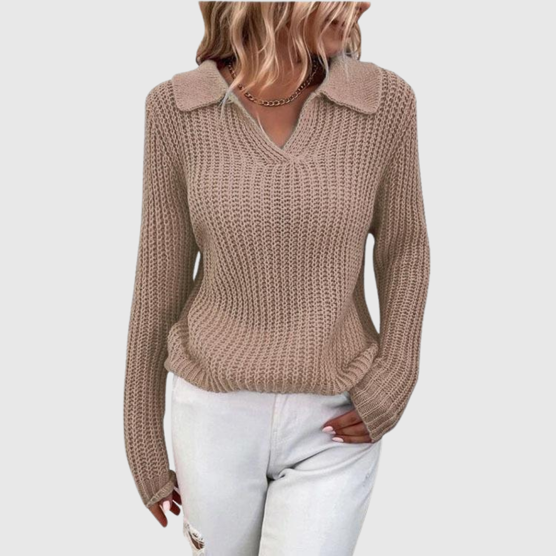 Sweter Mila — dekolt V, który wysmukla i dodaje klasy