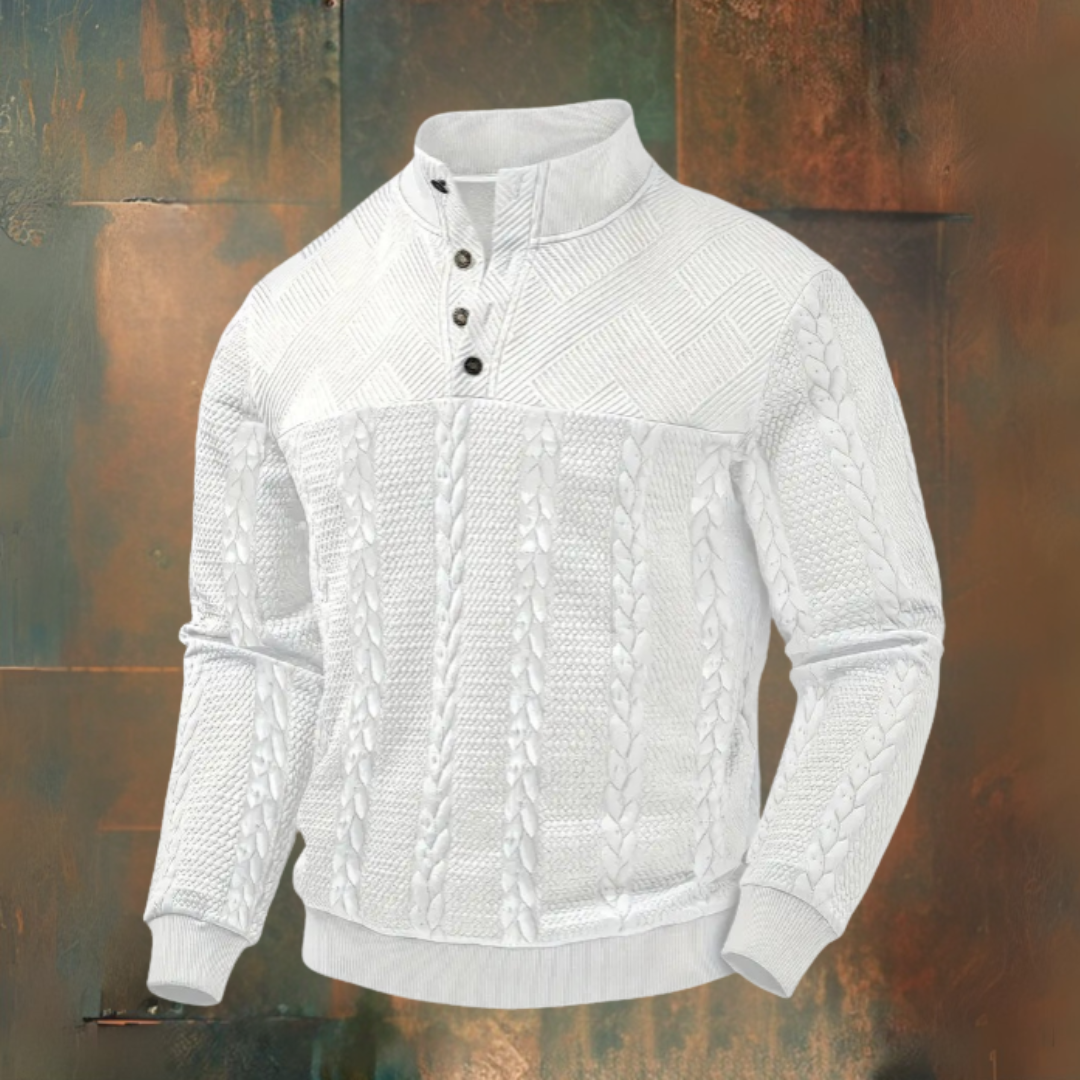 Yellowstone™ | Sweter półgolf z guzikami