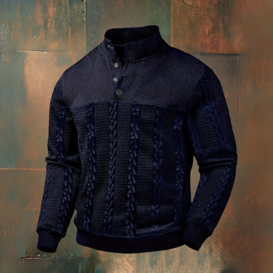 Yellowstone™ | Sweter półgolf z guzikami