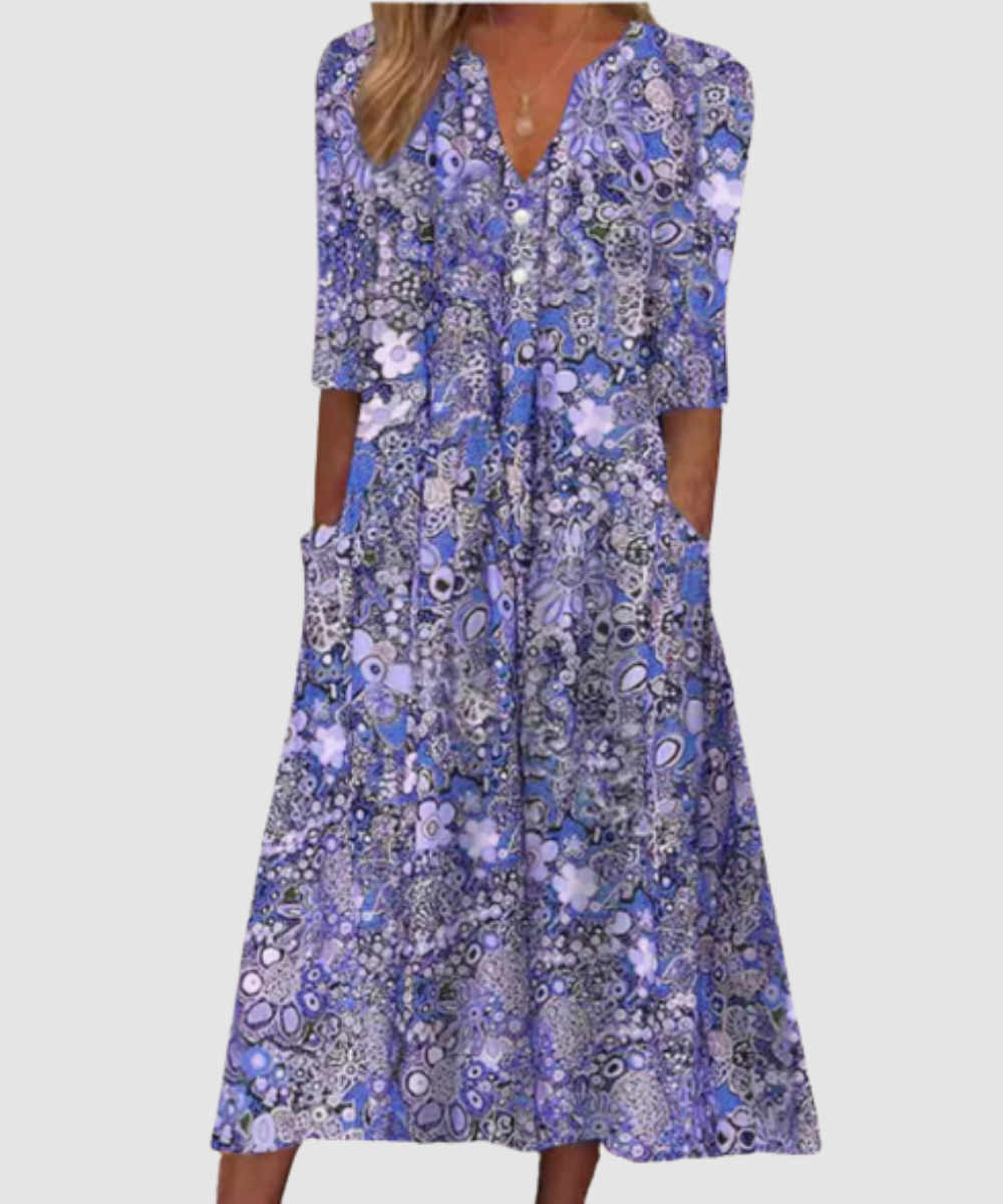 Essenz Raya Elegant Summer Midi Dress