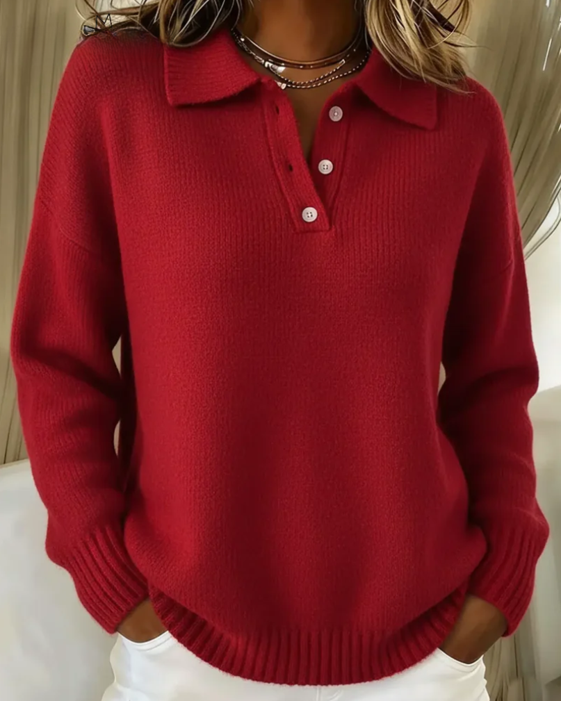 Sweter Anna – Miękki Sweter Polo